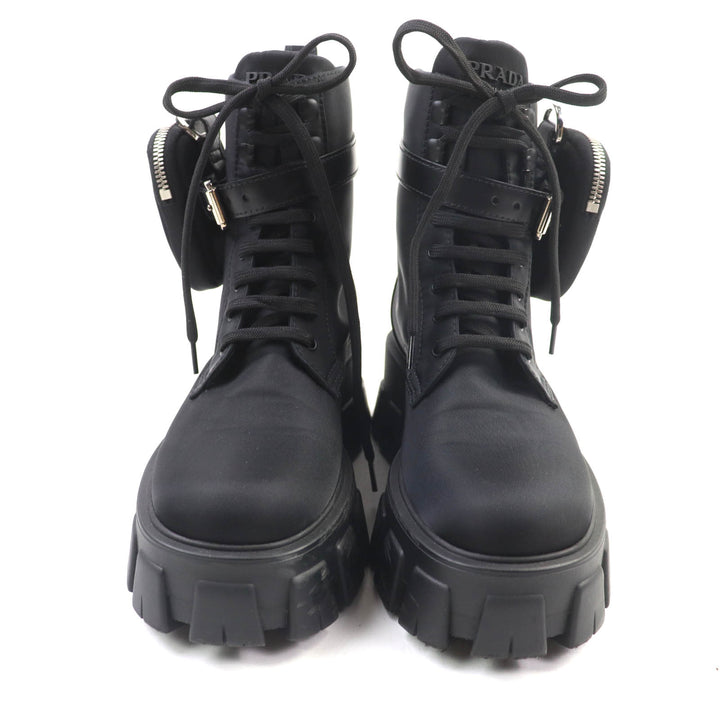 Great PRADA short boots monolith black ー Women 35.5 1T549M
