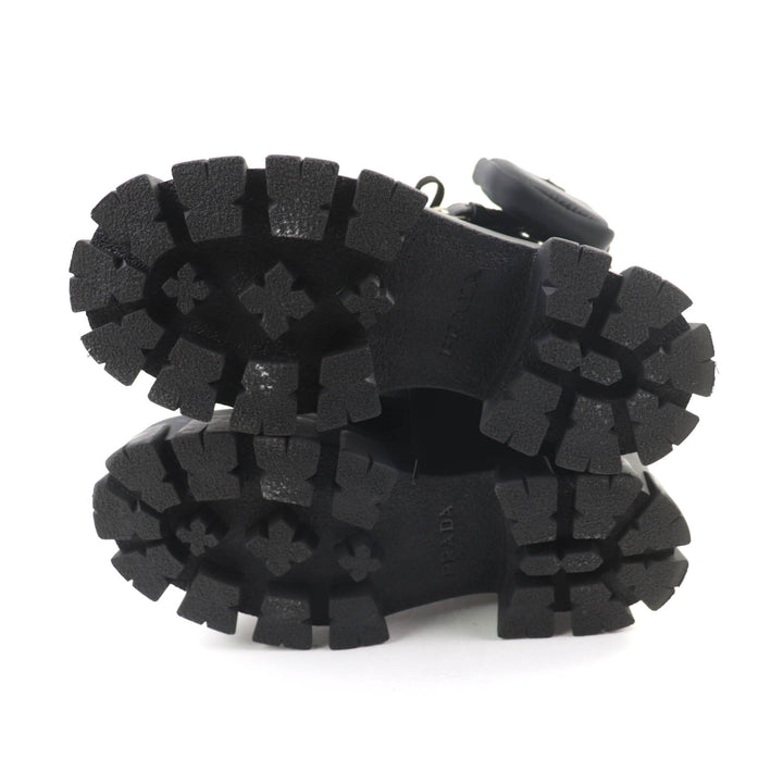Great PRADA short boots monolith black ー Women 35.5 1T549M