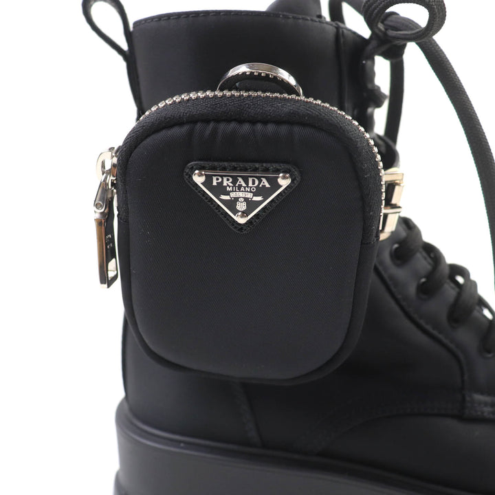 Great PRADA short boots monolith black ー Women 35.5 1T549M