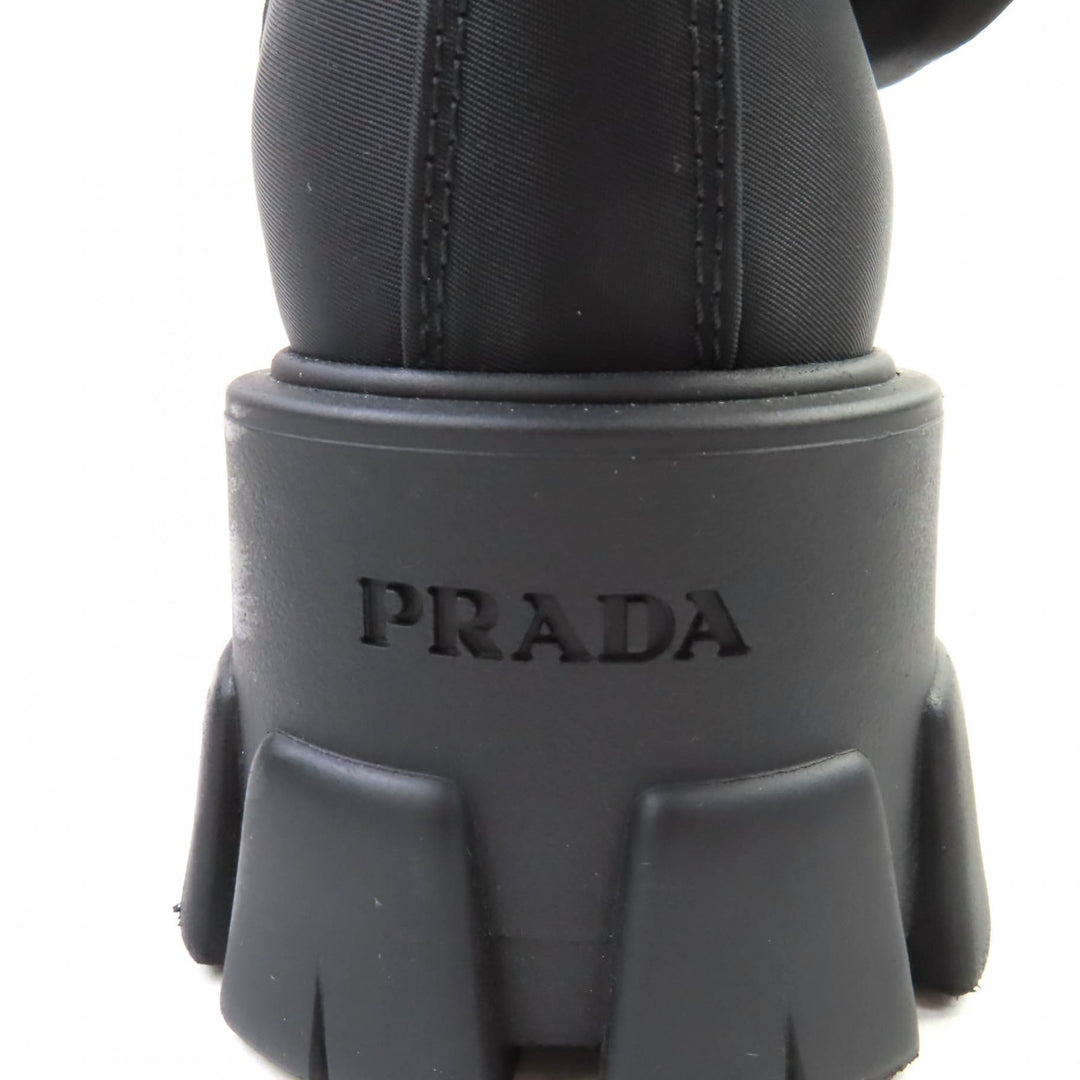 Great PRADA short boots monolith black ー Women 35.5 1T549M