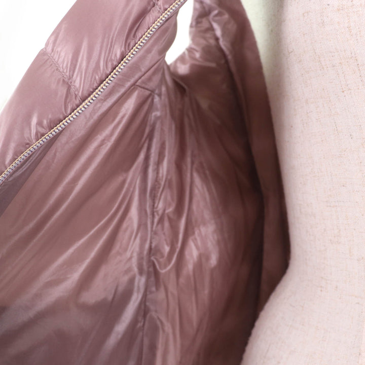 Great Herno Down vest Zip-up Hooded Long Length Light purple Nylon Women 44