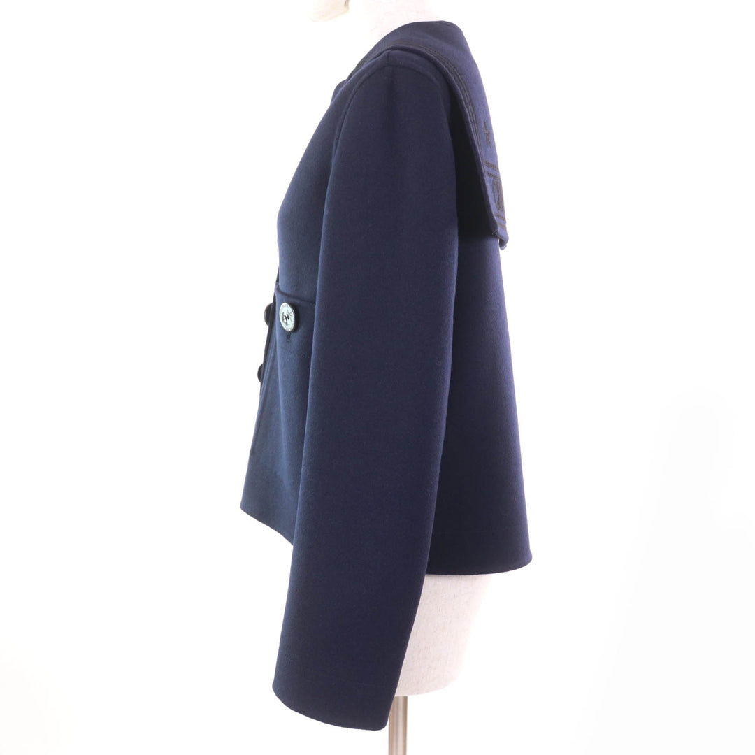 Excellent Christian Dior Jacket Navy wool Women 40 2R0C48X1116