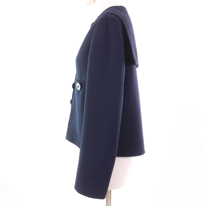 Excellent Christian Dior Jacket Navy wool Women 40 2R0C48X1116