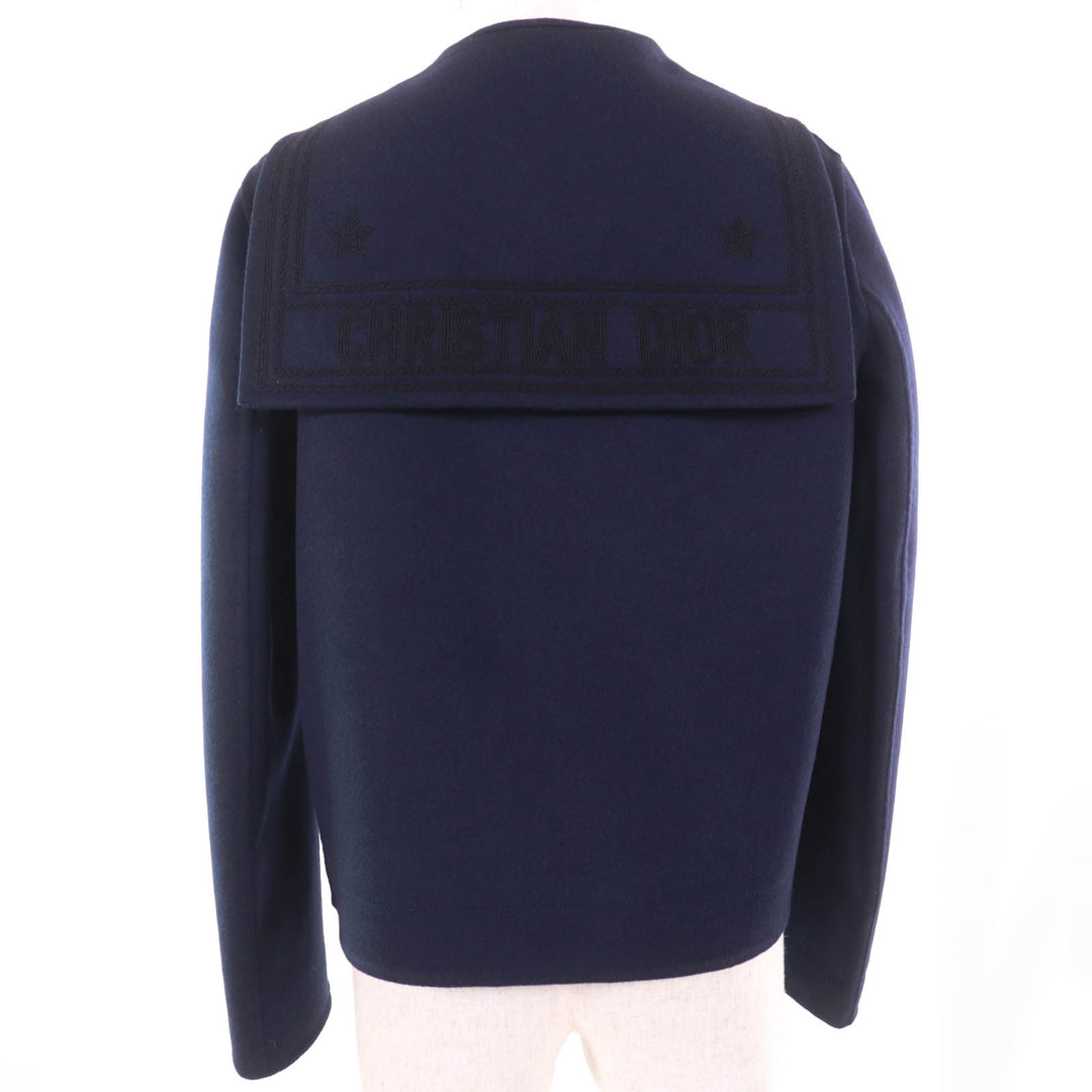 Excellent Christian Dior Jacket Navy wool Women 40 2R0C48X1116