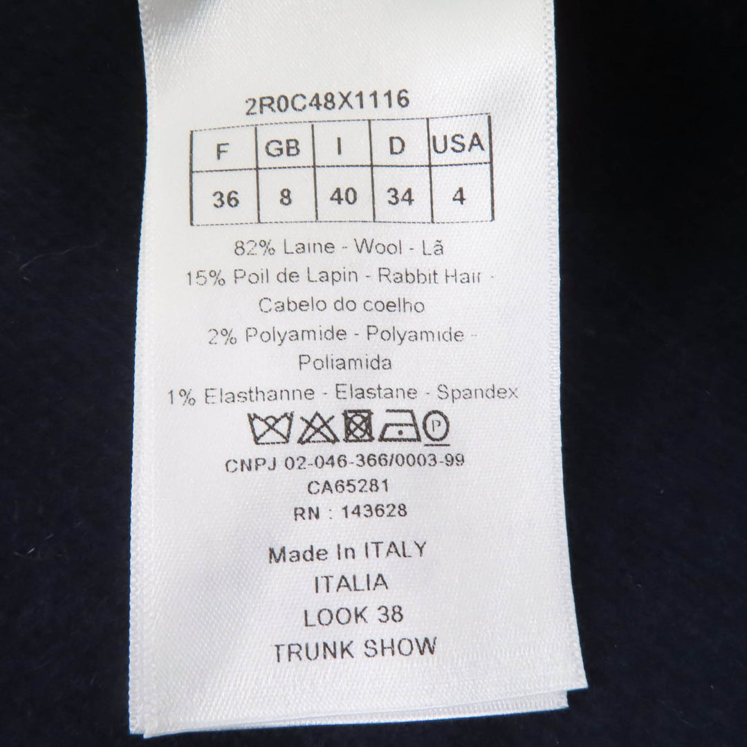 Excellent Christian Dior Jacket Navy wool Women 40 2R0C48X1116