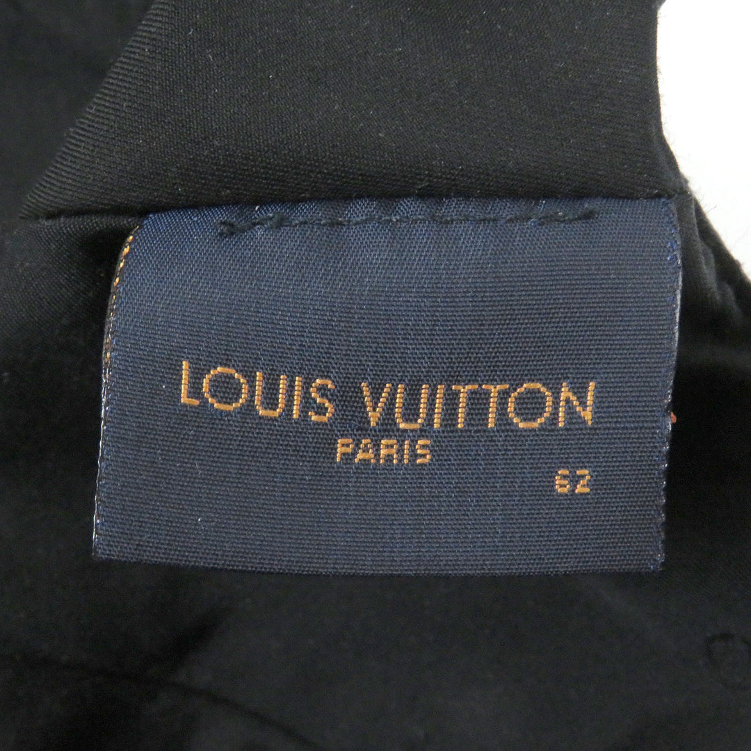 Great LOUIS VUITTON cap Cap Monogram Shadow All Leather Baseball black Cowhide