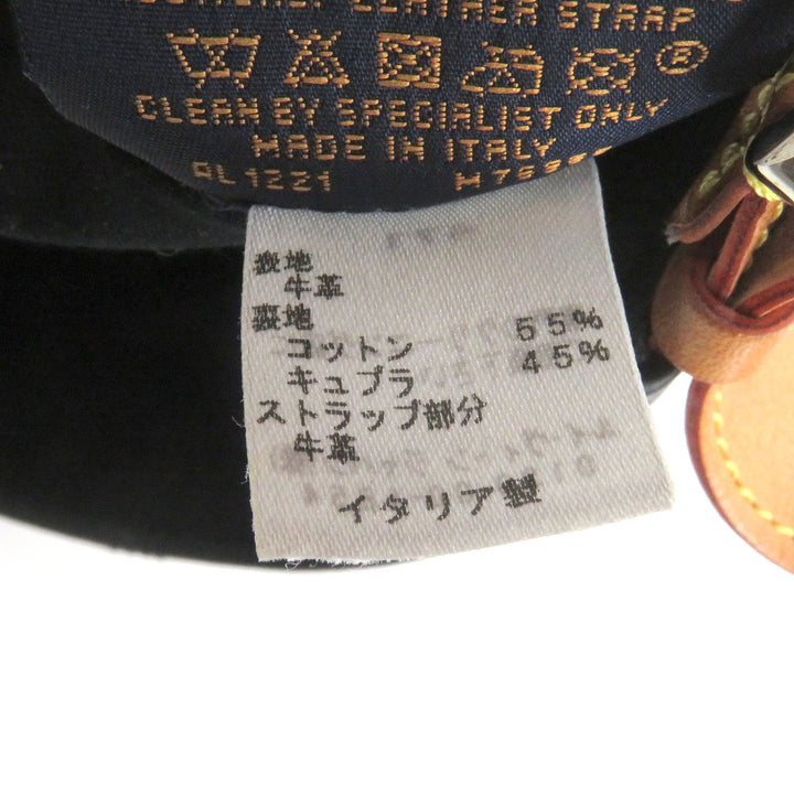 Great LOUIS VUITTON cap Cap Monogram Shadow All Leather Baseball black Cowhide