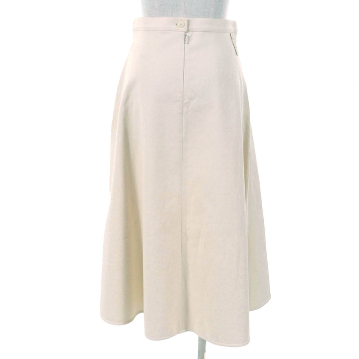 Excellent MONCLER flare skirt SKIRT Logo Back Zip Long cotton 38 I10932D00016