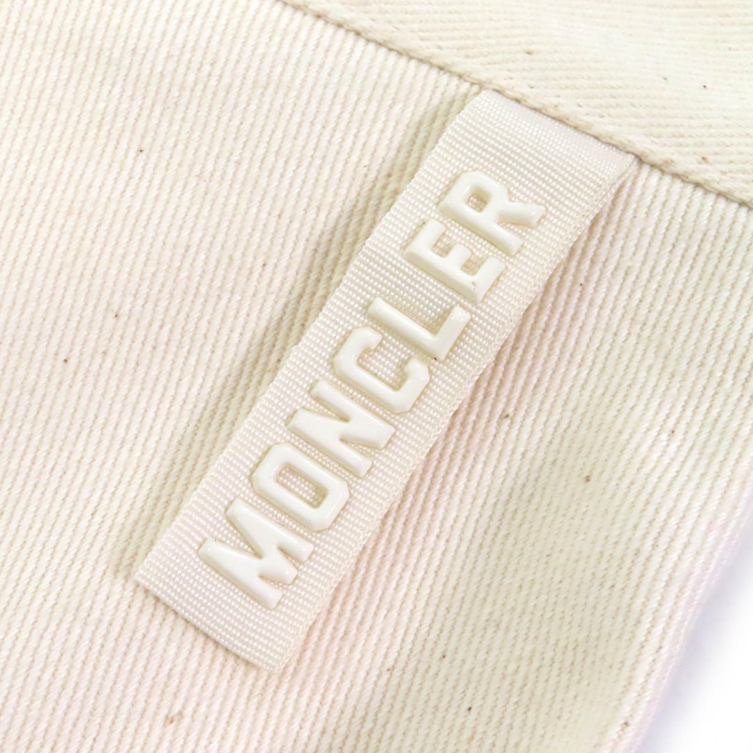 Excellent MONCLER flare skirt SKIRT Logo Back Zip Long Ivory cotton Women 38 I10932D00016