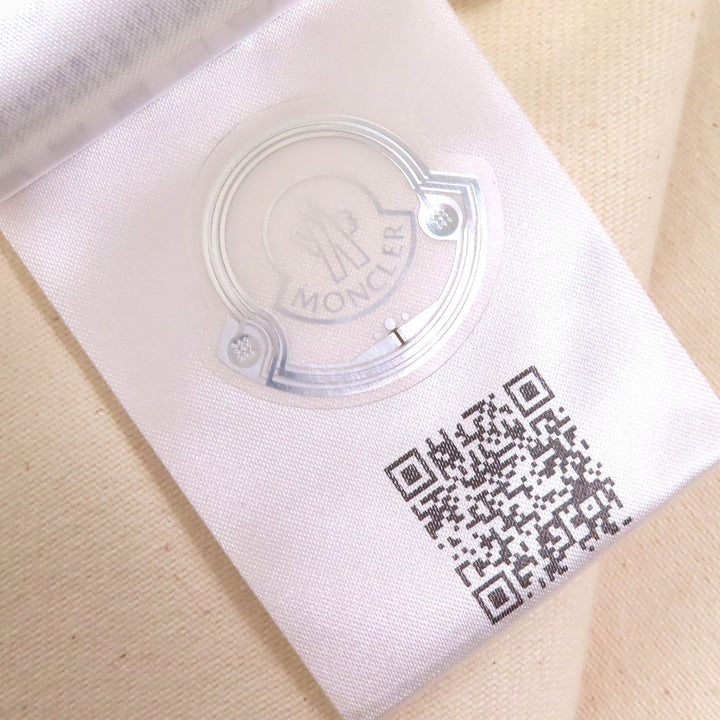 Excellent MONCLER flare skirt SKIRT Logo Back Zip Long Ivory cotton Women 38 I10932D00016