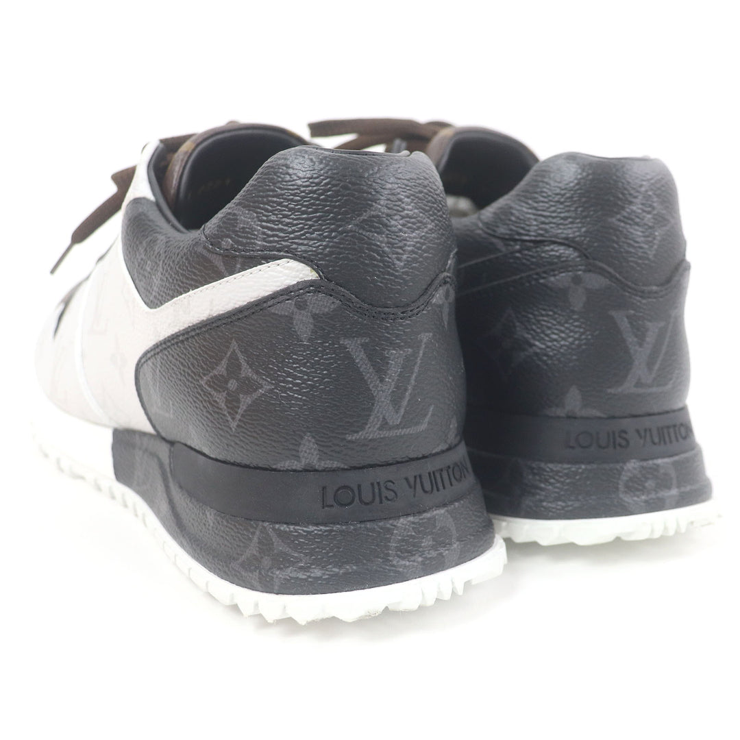Excellent LOUIS VUITTON Low cut sneakers LV Runaway Line White brown black leather mens 7