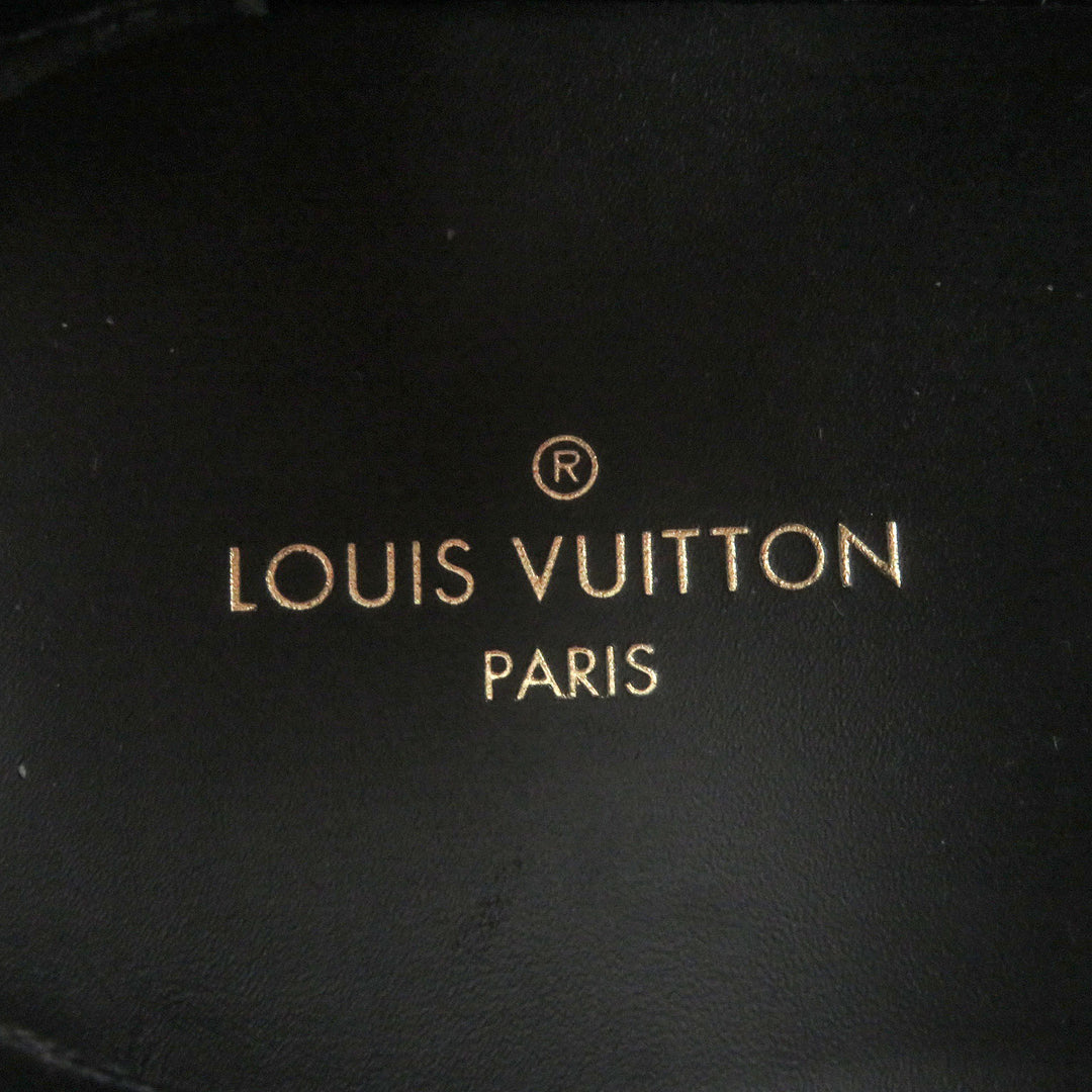 Excellent LOUIS VUITTON Low cut sneakers LV Runaway Line White brown black leather mens 7