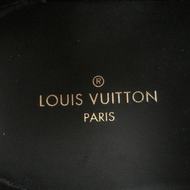 Excellent LOUIS VUITTON Low cut sneakers LV Runaway Line White brown black leather mens 7