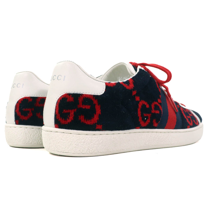 Great GUCCI Low cut sneakers Terry cloth GG pattern pile fabric with 36.5 431910