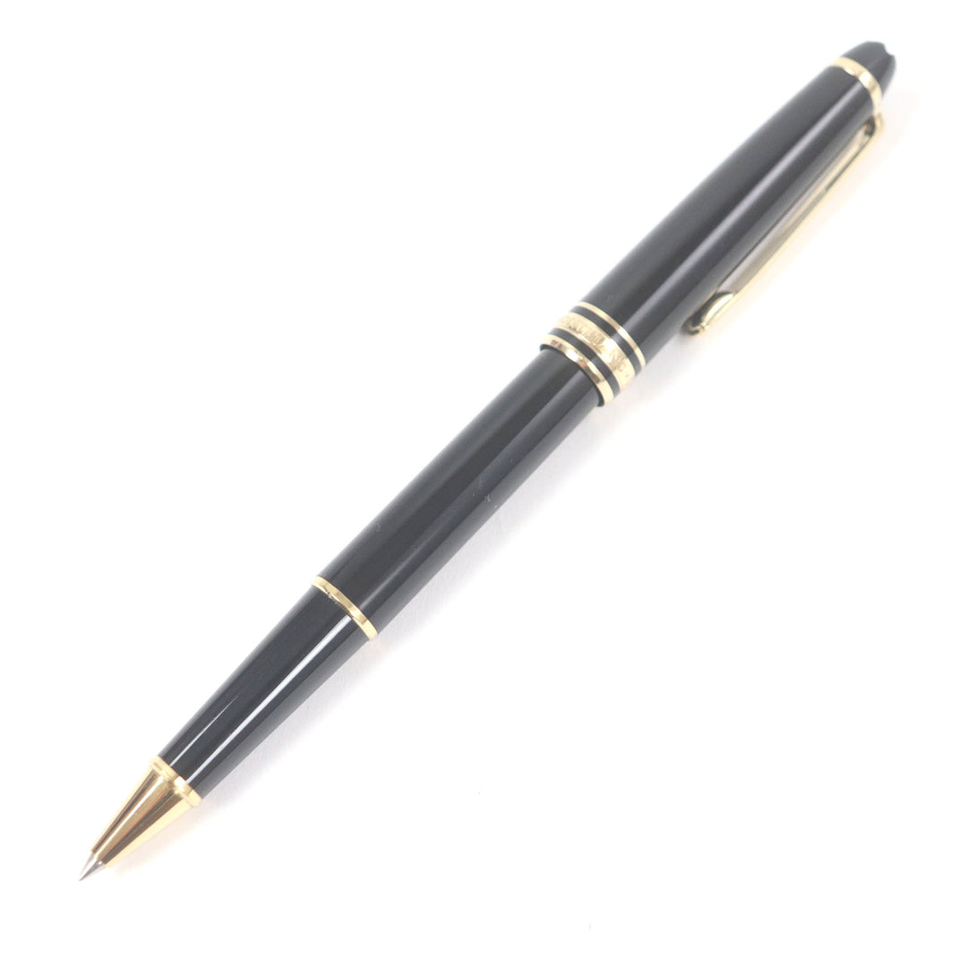 Very Good MONTBLANC Ballpoint pen Meisterstck Classic Cap type Black gold mens