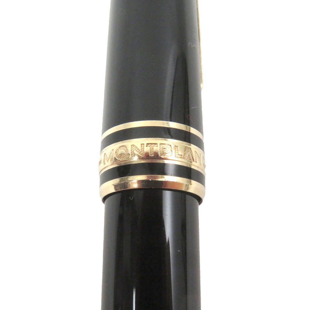 Very Good MONTBLANC Ballpoint pen Meisterstck Classic Cap type Black gold mens