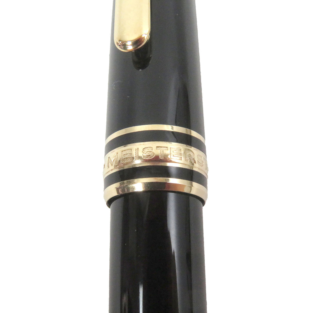 Very Good MONTBLANC Ballpoint pen Meisterstck Classic Cap type Black gold mens