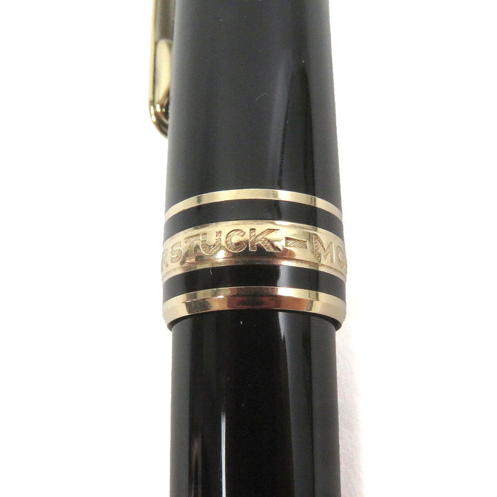 Very Good MONTBLANC Ballpoint pen Meisterstck Classic Cap type Black gold mens