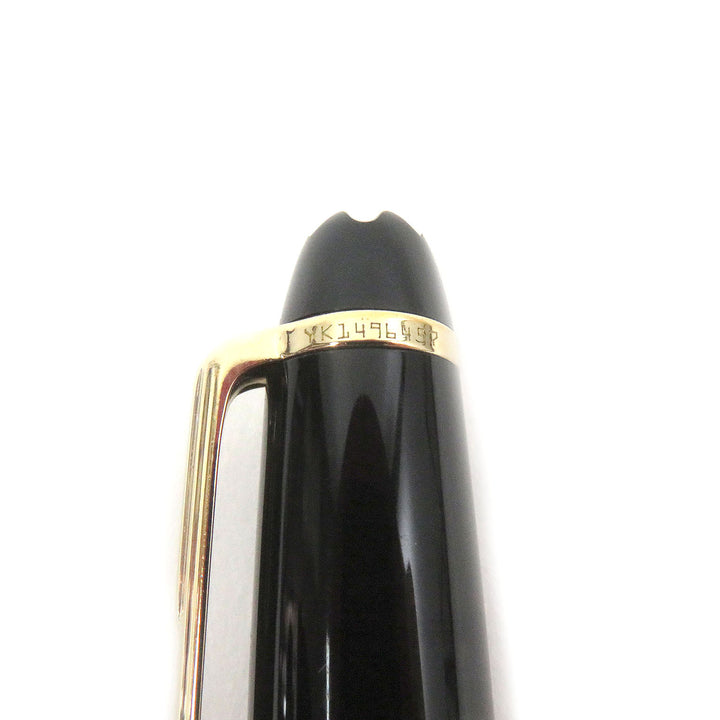 Very Good MONTBLANC Ballpoint pen Meisterstck Classic Cap type Black gold mens