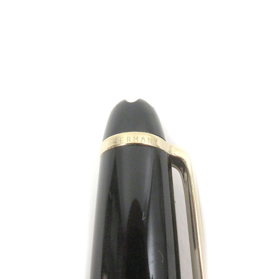 Very Good MONTBLANC Ballpoint pen Meisterstck Classic Cap type Black gold mens
