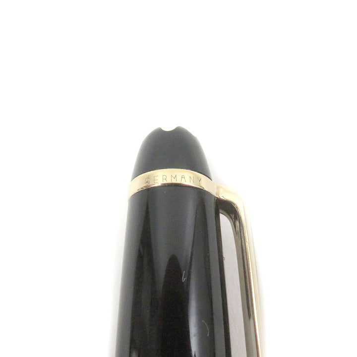 Very Good MONTBLANC Ballpoint pen Meisterstck Classic Cap type Black gold mens