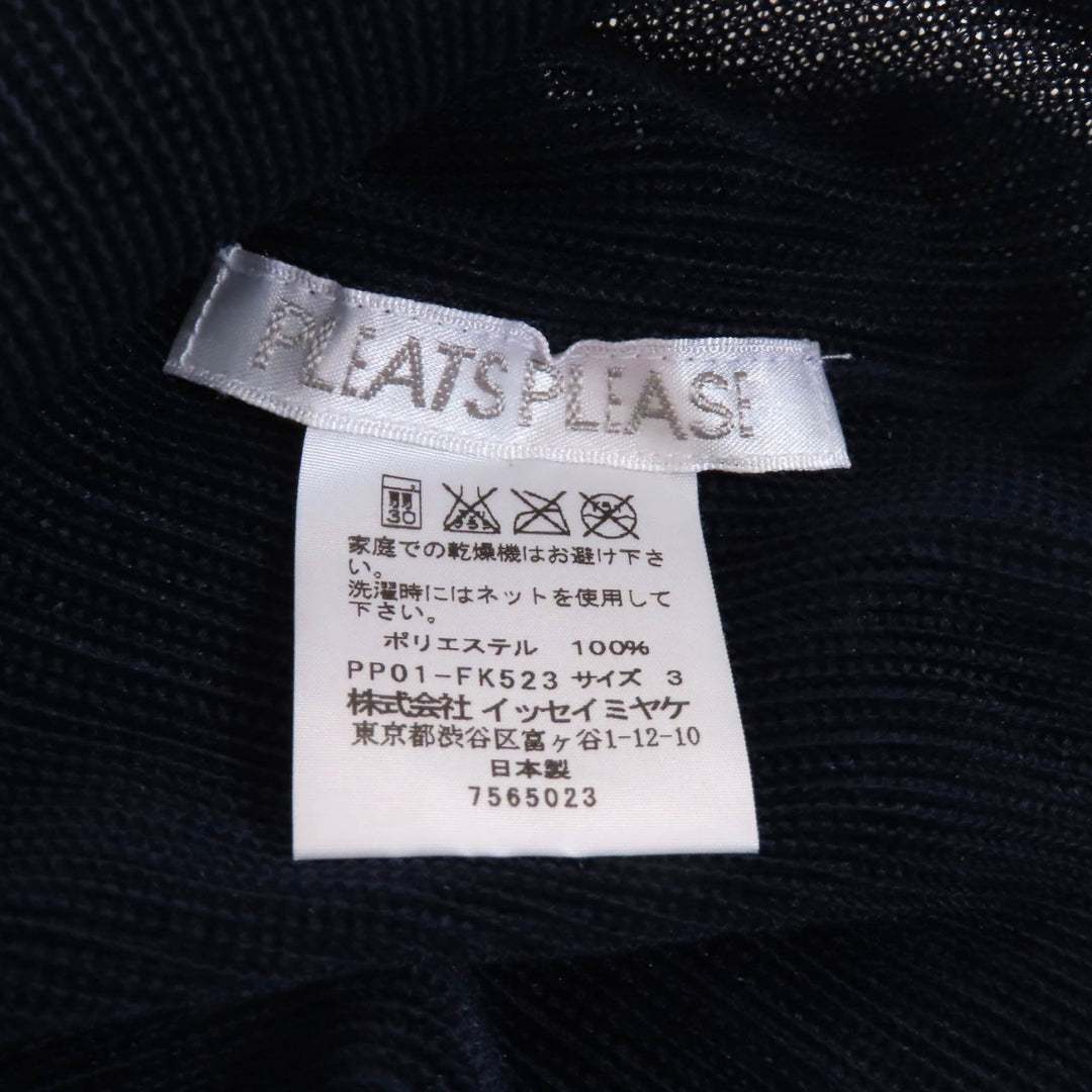 Excellent PLEATS PLEASE T-shirt Navy polyester Women 3 PP01-FK523