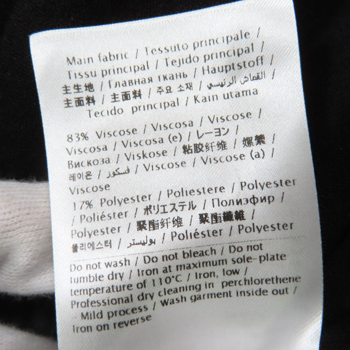 Excellent VALENTINO one piece V logo design knit dress black Rayon Women S