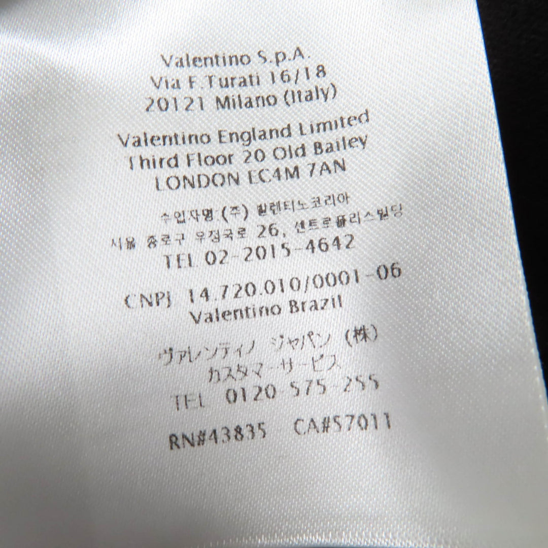 Excellent VALENTINO one piece V logo design knit dress black Rayon Women S