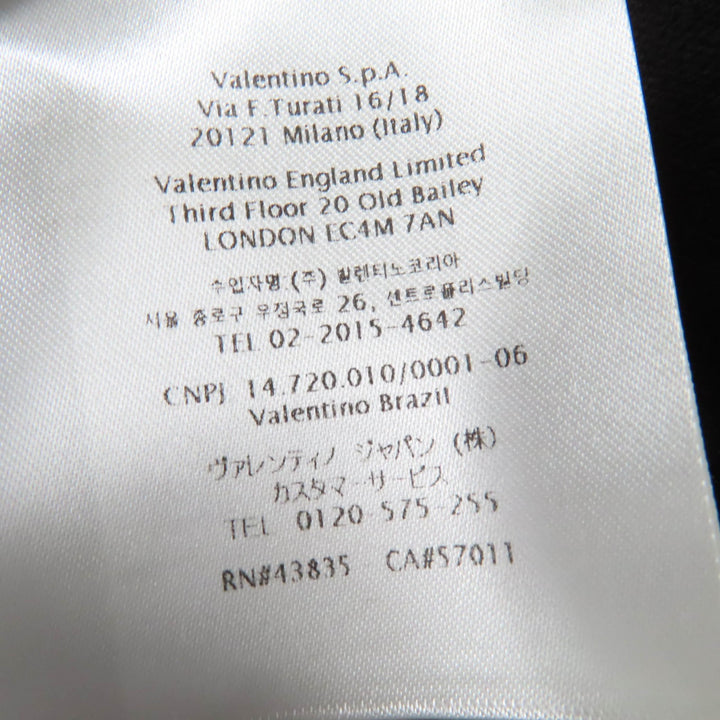 Excellent VALENTINO one piece V logo design knit dress black Rayon Women S