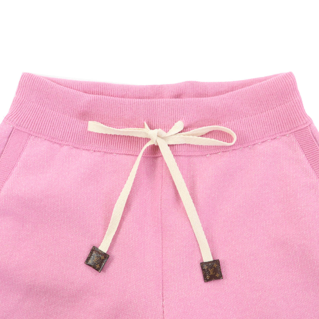 LOUIS VUITTON Shorts Pocket logo embroidery pink cashmere Women XS