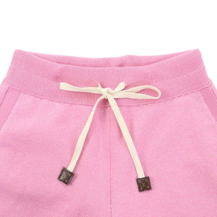 LOUIS VUITTON Shorts Pocket logo embroidery pink cashmere Women XS
