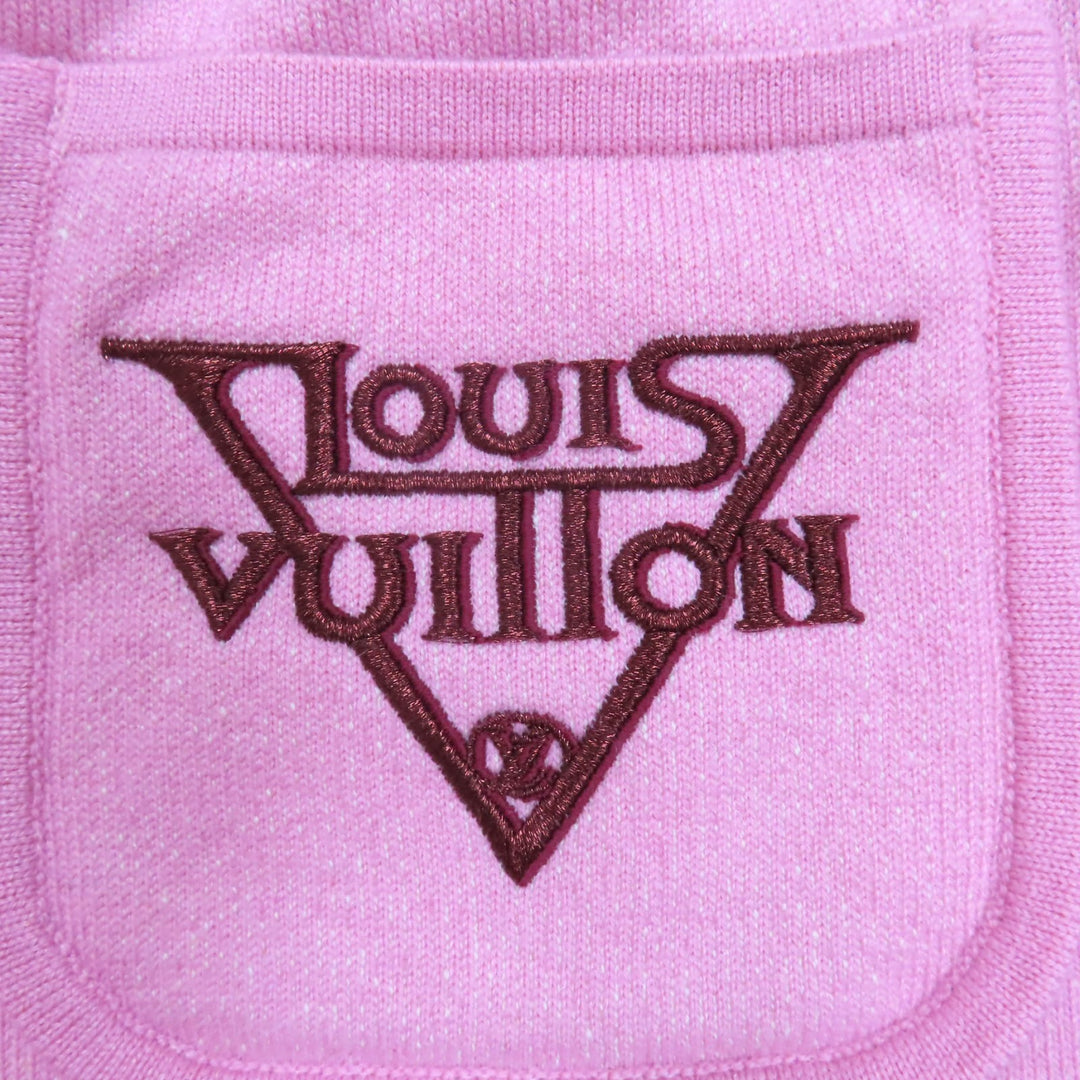 LOUIS VUITTON Shorts Pocket logo embroidery pink cashmere Women XS