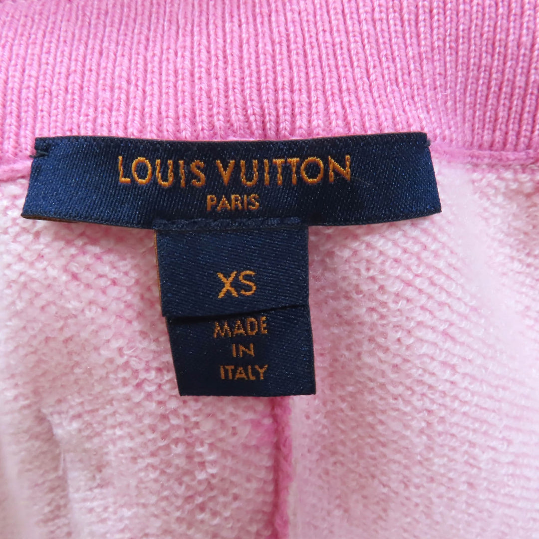 LOUIS VUITTON Shorts Pocket logo embroidery pink cashmere Women XS