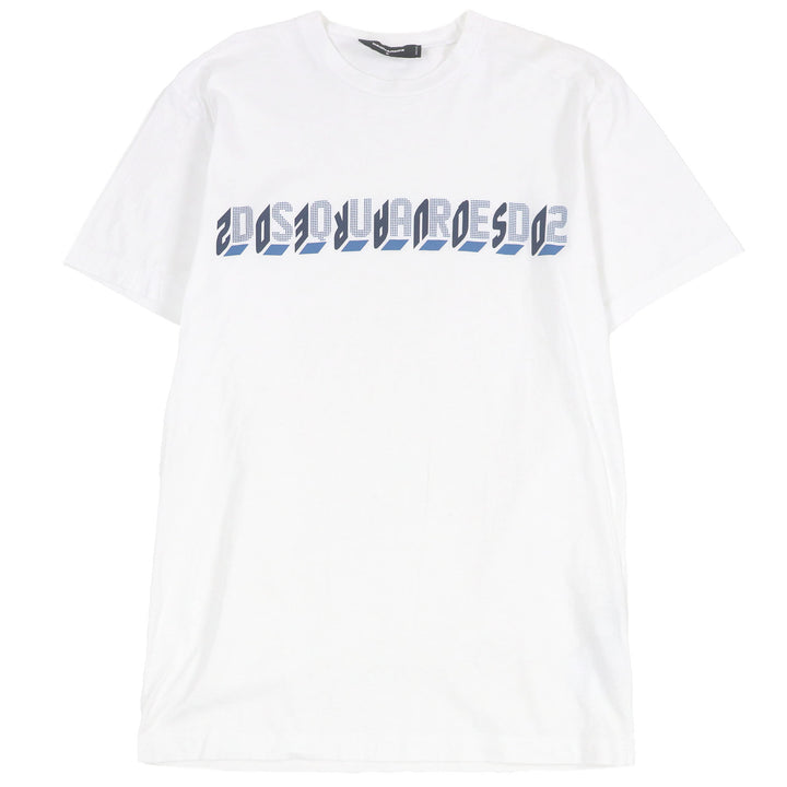 Great DSQUARED2 Short sleeve T-shirt Logo print crew neck T-shirt white