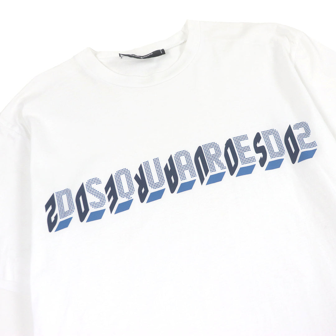 Great DSQUARED2 Short sleeve T-shirt Logo print crew neck T-shirt white