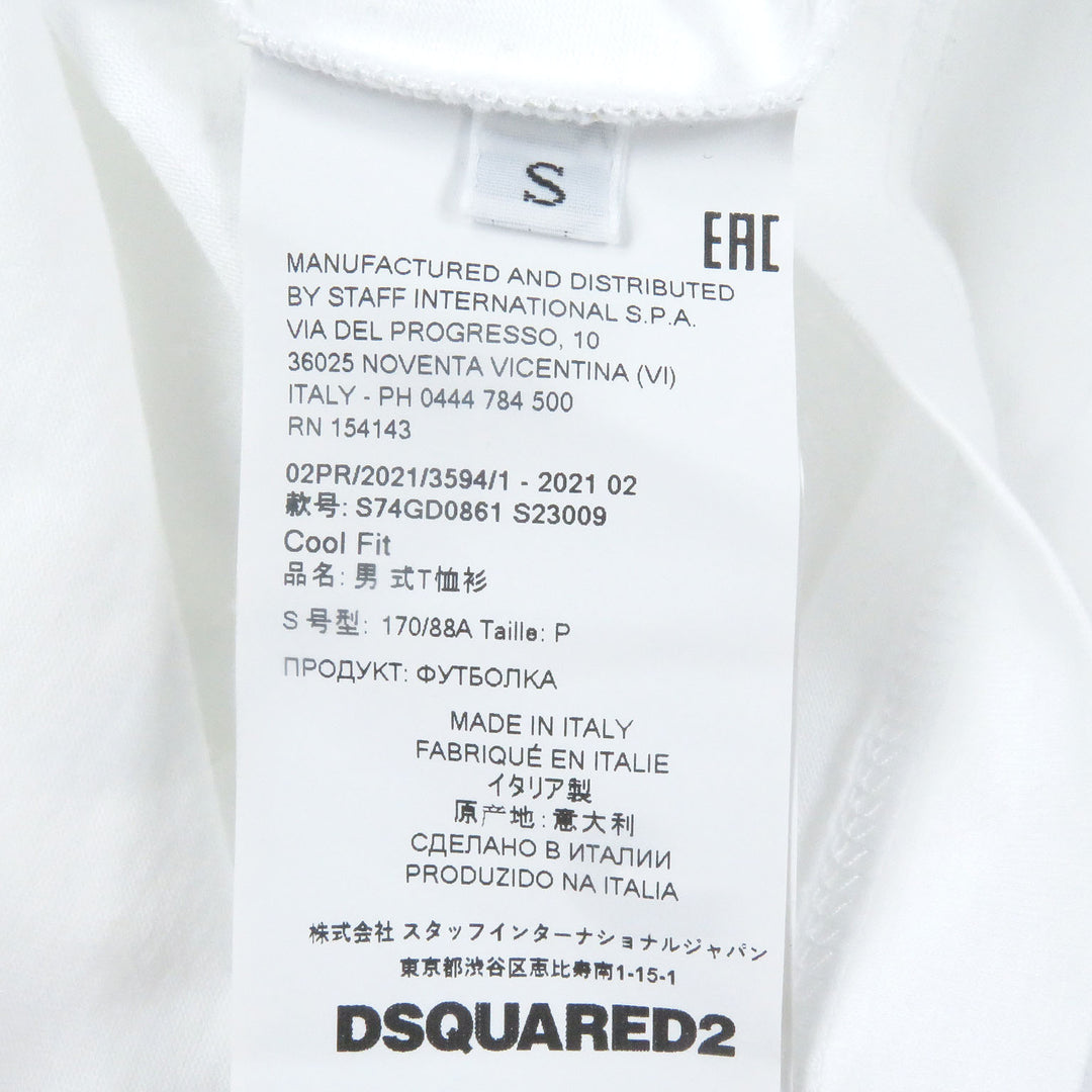 Great DSQUARED2 Short sleeve T-shirt Logo print crew neck T-shirt white