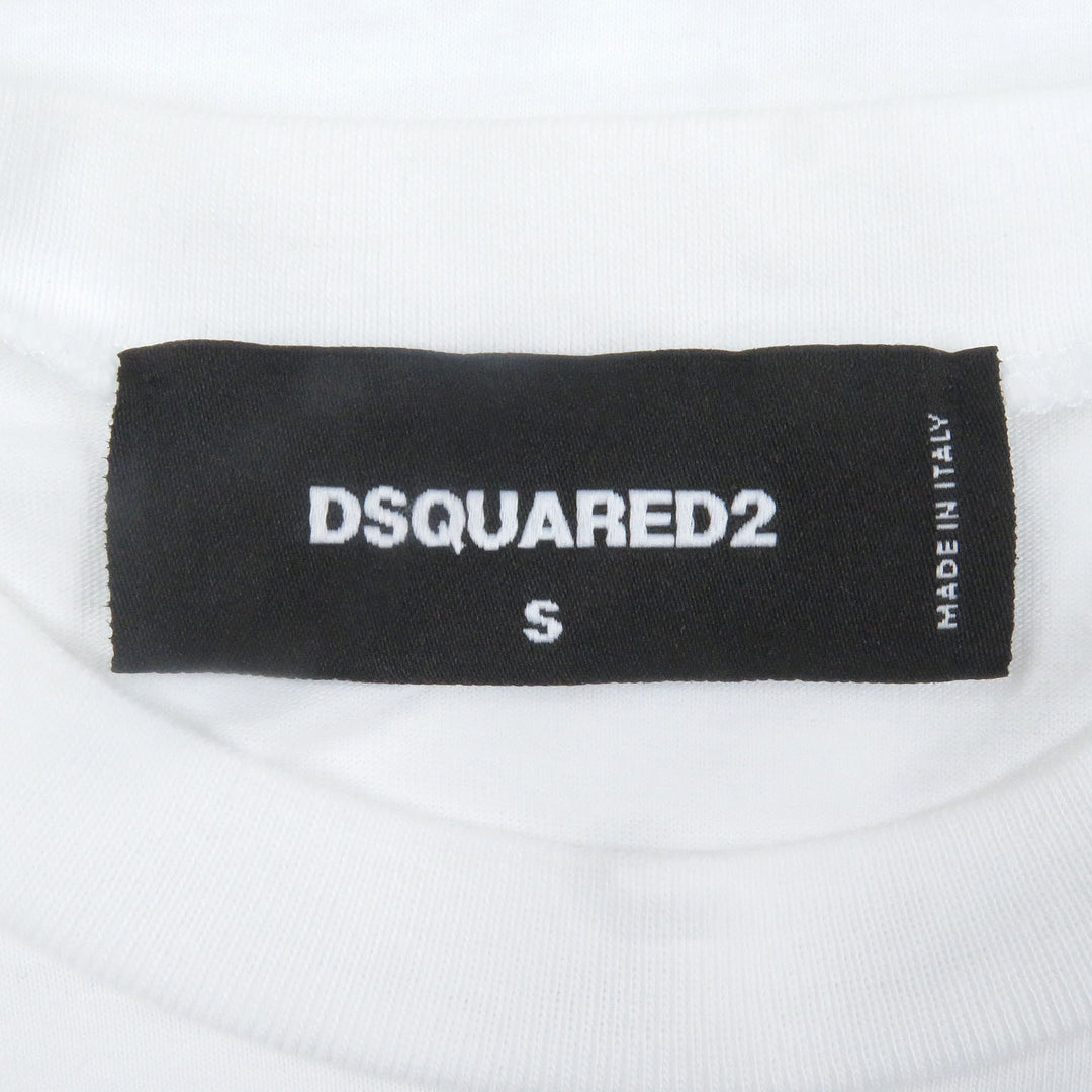 Great DSQUARED2 Short sleeve T-shirt Logo print crew neck T-shirt white