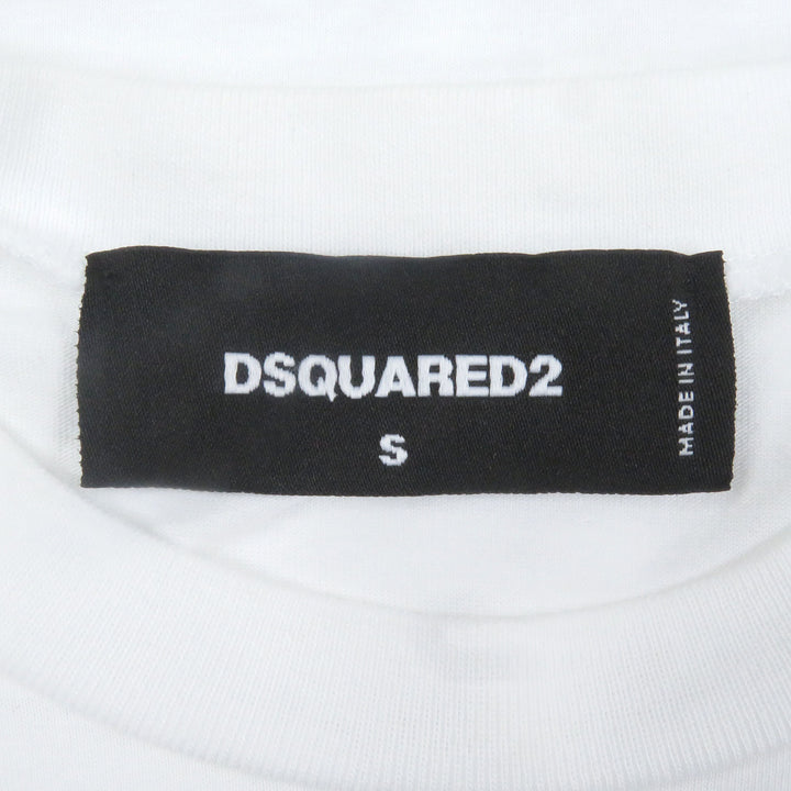 Great DSQUARED2 Short sleeve T-shirt Logo print crew neck T-shirt white