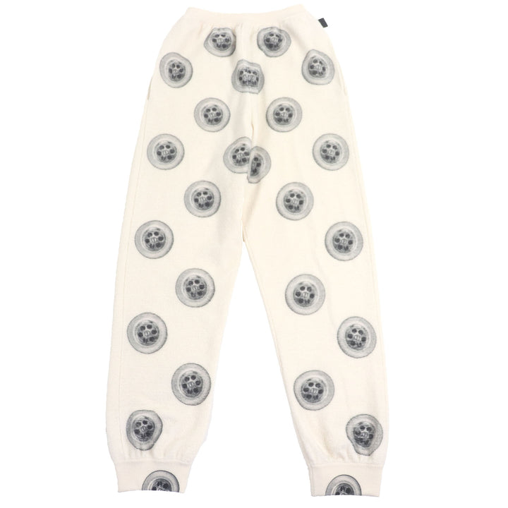 Excellent LOEWE Pants Button Pattern Anagram Leather Patch Terry Jogger