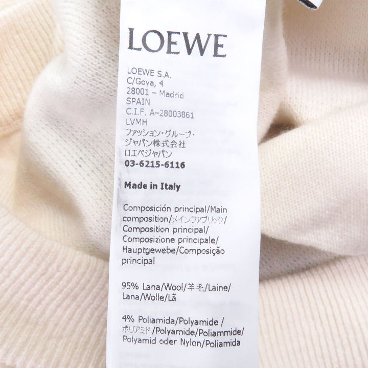 Excellent LOEWE Pants Button Pattern Anagram Leather Patch Terry Jogger