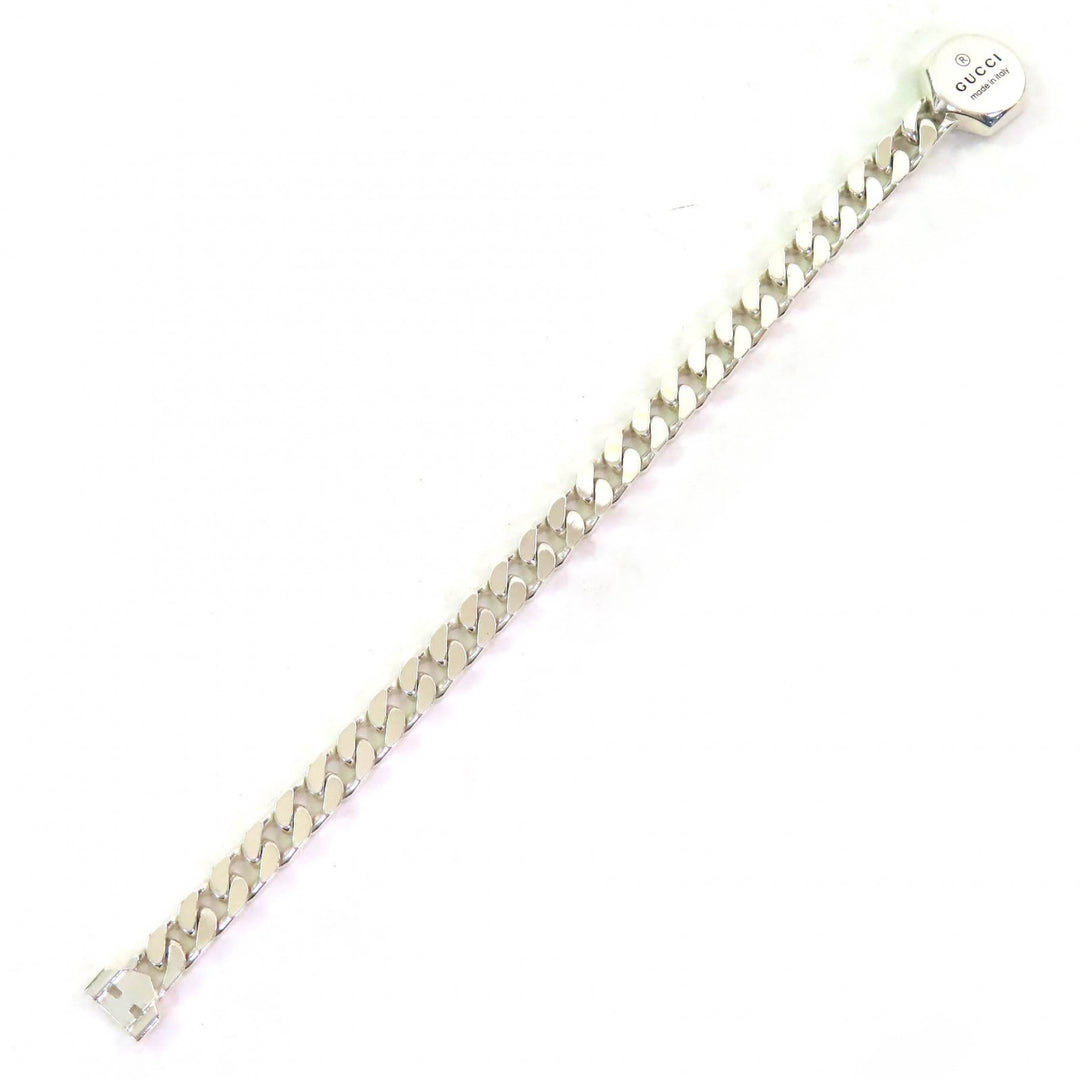 Great GUCCI bracelet Trademark Bure Rubbed T logo bangle Silver AG925 16 779173