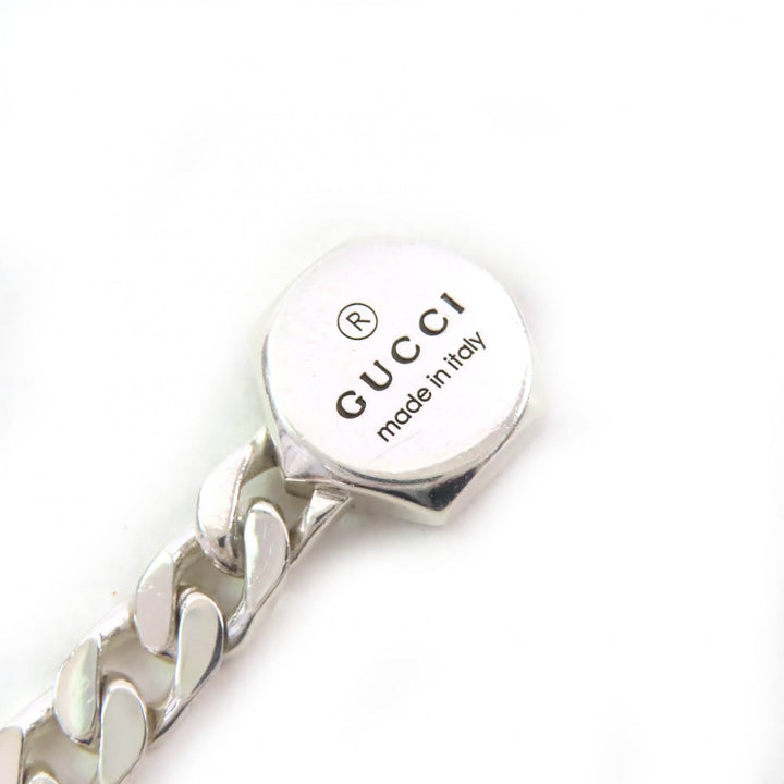 Great GUCCI bracelet Trademark Bure Rubbed T logo bangle Silver AG925 16 779173