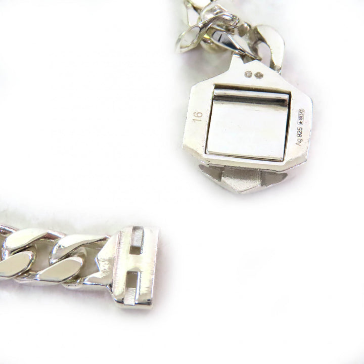 Great GUCCI bracelet Trademark Bure Rubbed T logo bangle Silver AG925 16 779173