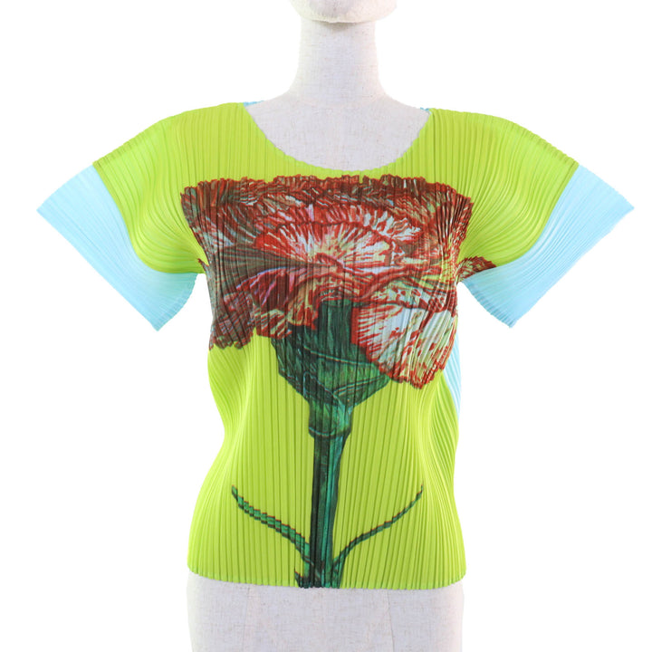 Excellent PLEATS PLEASE T-shirt Carnation Short Sleeve multicolor Women 3