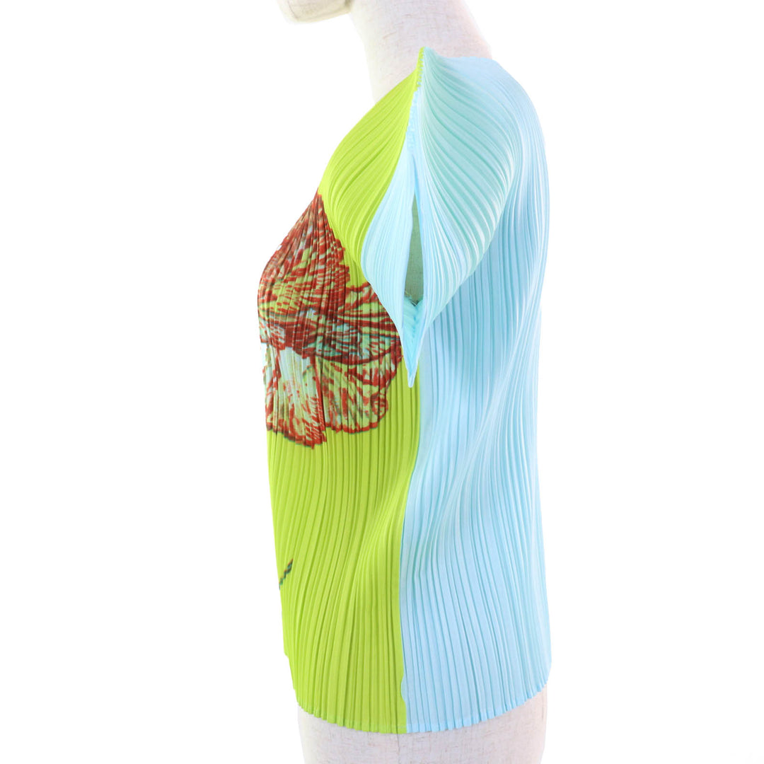 Excellent PLEATS PLEASE T-shirt Carnation Short Sleeve multicolor Women 3