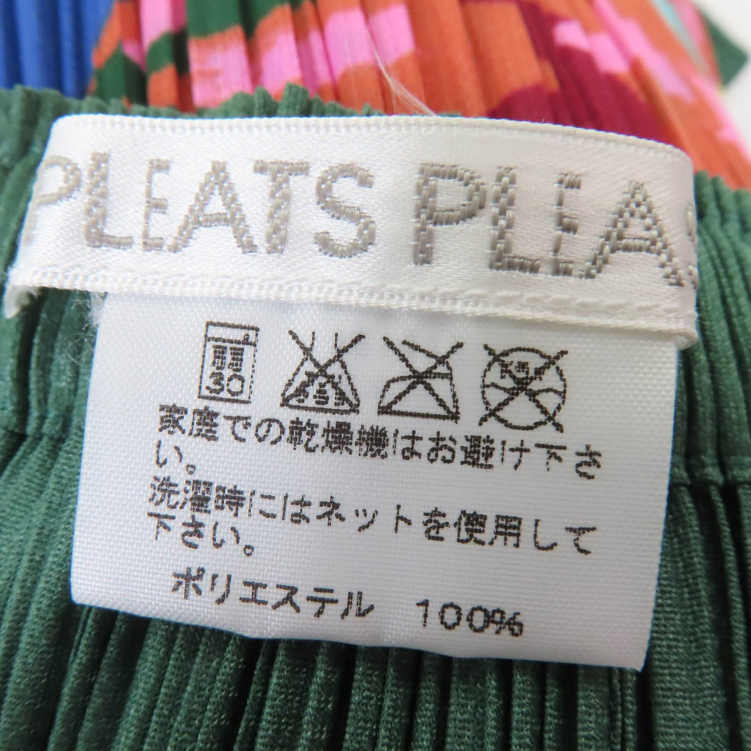 Excellent PLEATS PLEASE Long skirt Flower and animal print 3 PP63-JG584