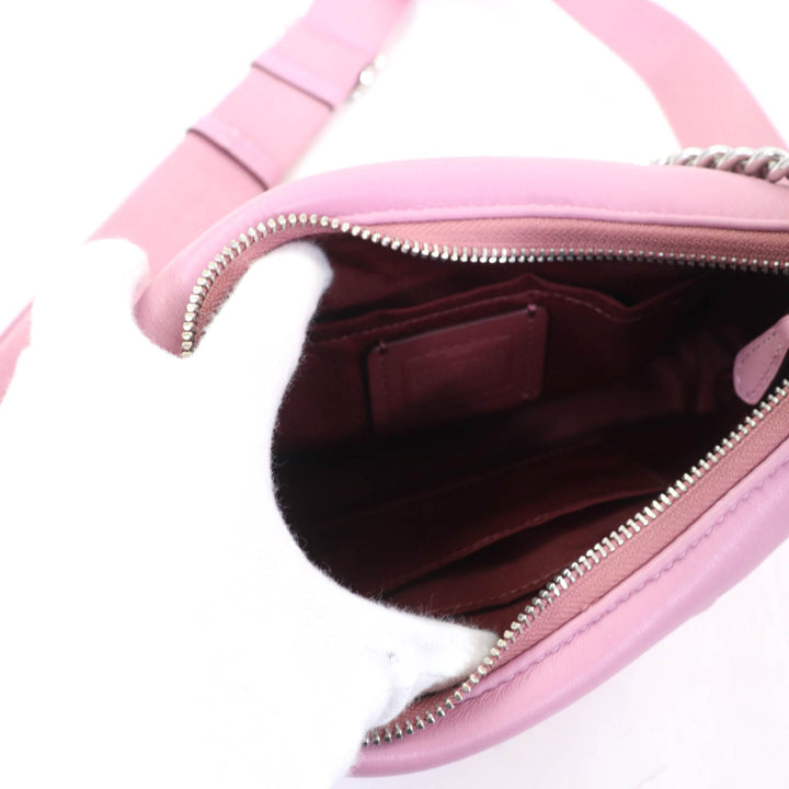 Excellent COACH Shoulder Bag Signature Quilted Terri Leather 2-Way Handbag Women CJ608