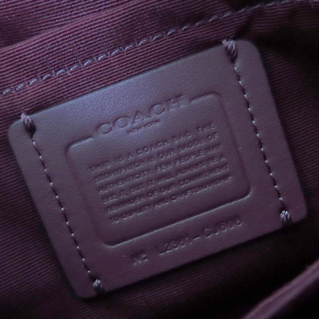 Excellent COACH Shoulder Bag Signature Quilted Terri Leather 2-Way Handbag Women CJ608