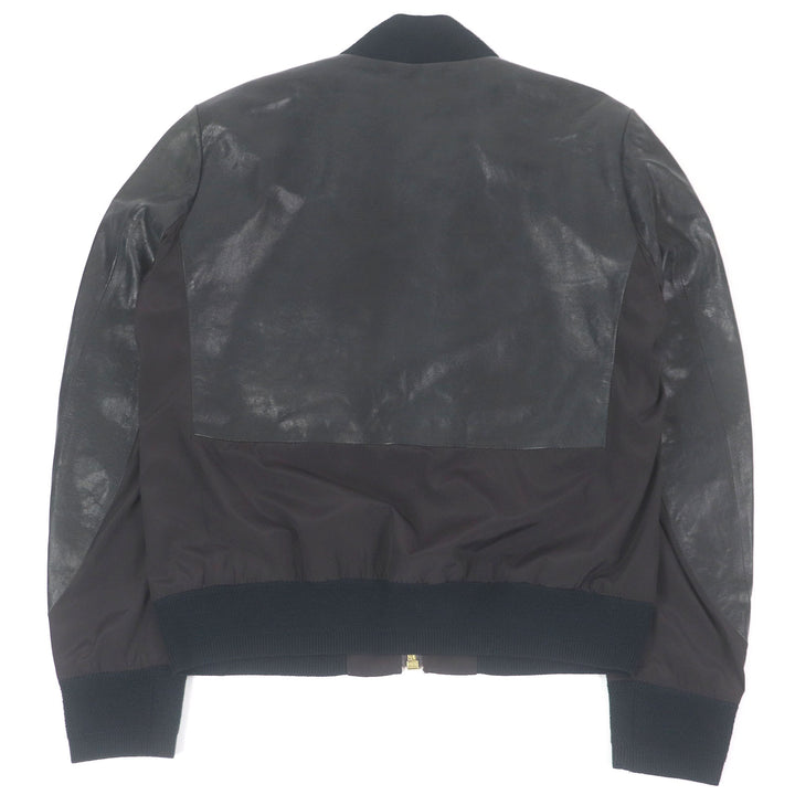 Pristine Paul Smith leather jacket Switch design blouson Black brown polyester mens M