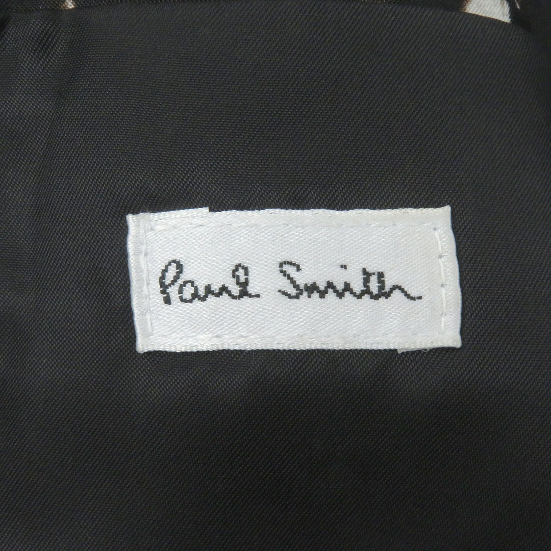 Pristine Paul Smith leather jacket Switch design blouson Black brown polyester